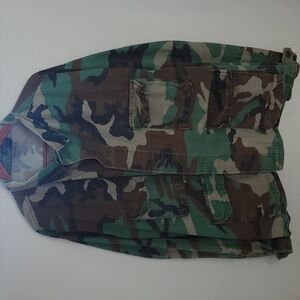 Men's Camouflage Military Issued Jacket 100% Ripstop Cotton Size 3XL